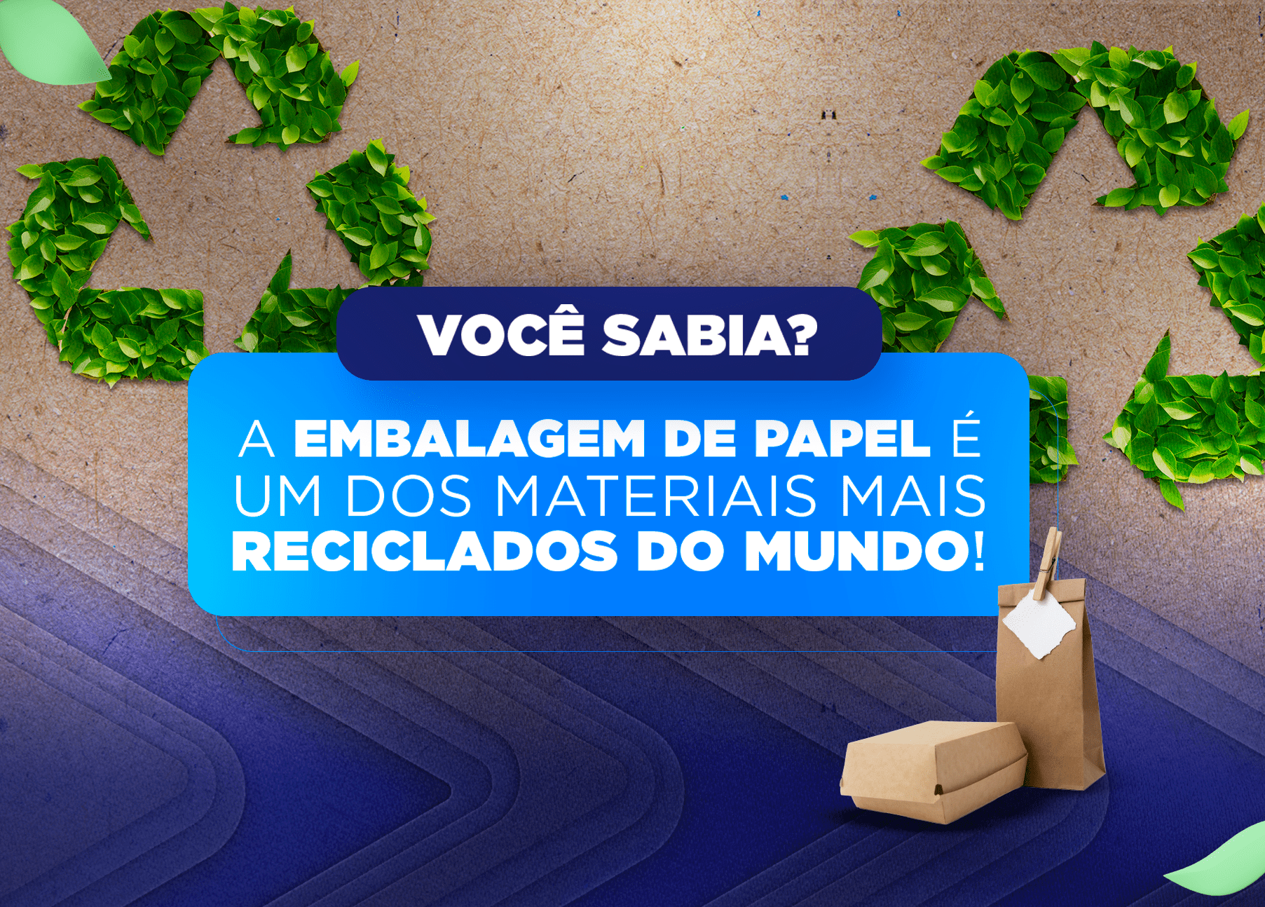 Você sabia? Embalagem de papel é um dos materiais mais reciclados no mundo!